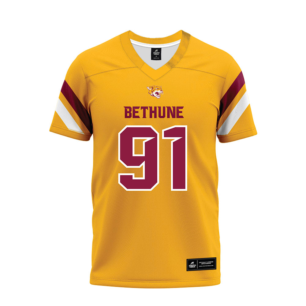 Bethune - NCAA Football : Timothy Gulley - Gold Premium Football Jersey-0
