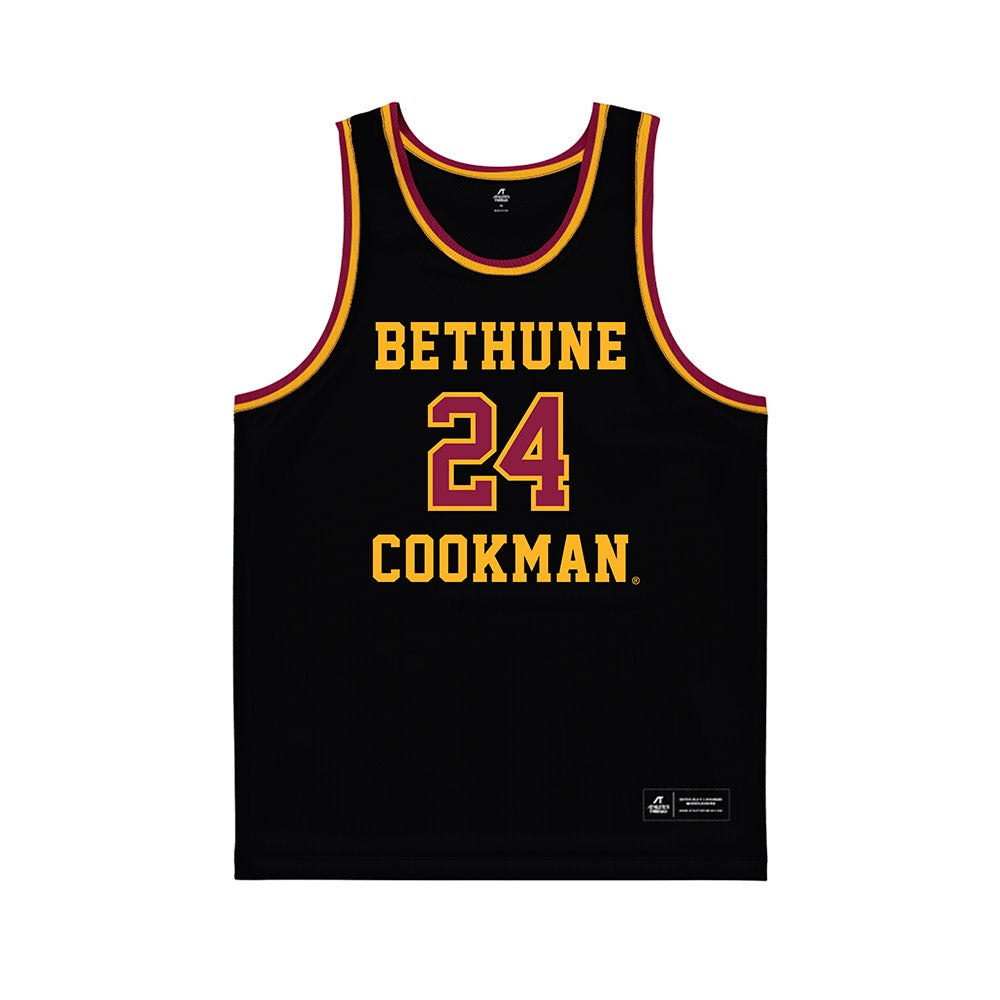 Bethune - NCAA Women's Basketball : Dariasia Pitts - Black Basketball Jersey-0