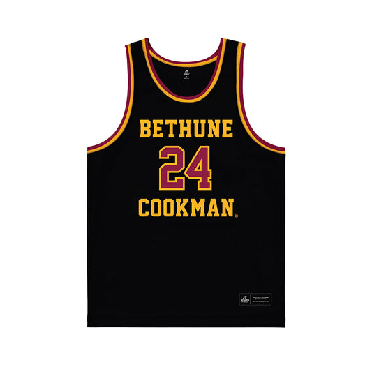 Bethune - NCAA Women's Basketball : Dariasia Pitts - Black Basketball Jersey-0