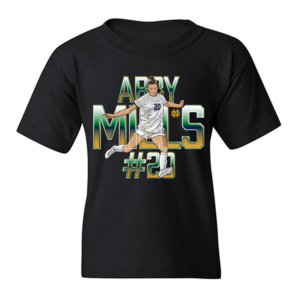 Notre Dame - NCAA Women's Soccer : Abby Mills - Player Collage Youth T-Shirt-0
