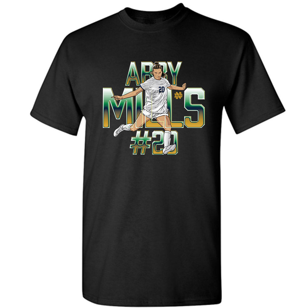 Notre Dame - NCAA Women's Soccer : Abby Mills - Player Collage T-Shirt-0