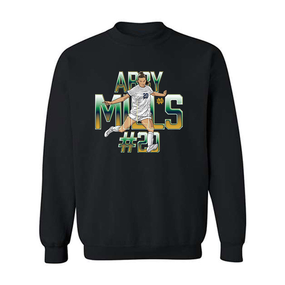 Notre Dame - NCAA Women's Soccer : Abby Mills - Player Collage Crewneck Sweatshirt-0