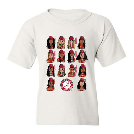 Alabama - NCAA Women's Basketball : - Team Caricature Youth T-Shirt-0