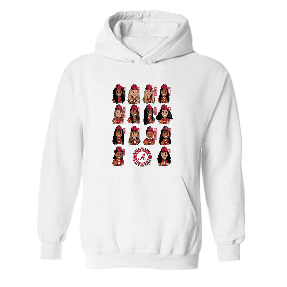 Alabama - NCAA Women's Basketball : - Team Caricature Hooded Sweatshirt-0