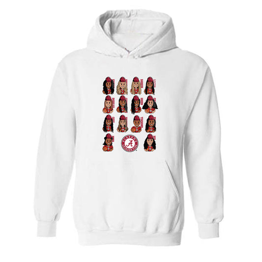 Alabama - NCAA Women's Basketball : - Team Caricature Hooded Sweatshirt-0