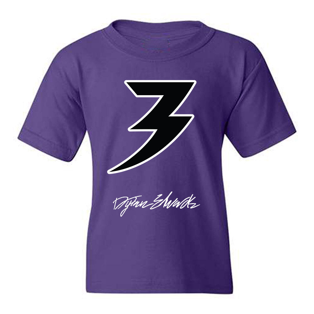 Kansas State - NCAA Football : Dylan Edwards - Purple Lightning Youth T-Shirt-0