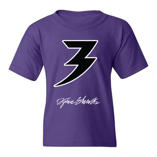 Kansas State - NCAA Football : Dylan Edwards - Purple Lightning Youth T-Shirt-0