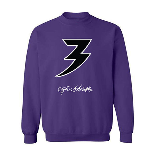 Kansas State - NCAA Football : Dylan Edwards - Purple Lightning Crewneck Sweatshirt-0