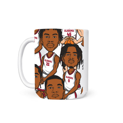 Alabama - NCAA Men's Basketball : - Team Caricature Coffee Mug-1