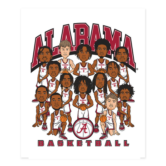 Alabama - NCAA Men's Basketball : - Team Caricature Poster 20x24-0