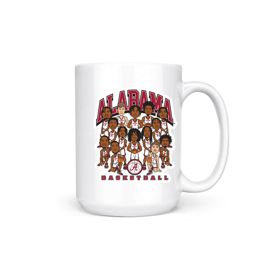 Alabama - NCAA Men's Basketball : - Team Caricature Coffee Mug-0