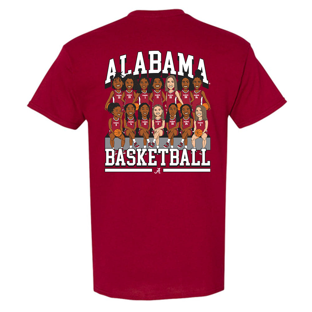 Alabama - NCAA Women's Basketball : - Caricature T-Shirt-1