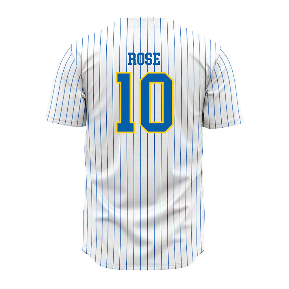 Southeastern - NCAA Baseball : Logan Rose - White Pinstripe Jersey-1