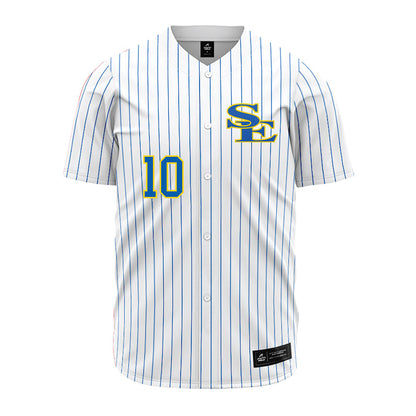 Southeastern - NCAA Baseball : Logan Rose - White Pinstripe Jersey-0