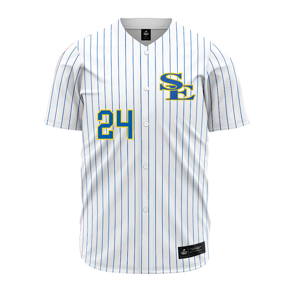 Southeastern - NCAA Baseball : David Brown - White Pinstripe Jersey-0