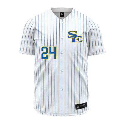 Southeastern - NCAA Baseball : David Brown - White Pinstripe Jersey-0
