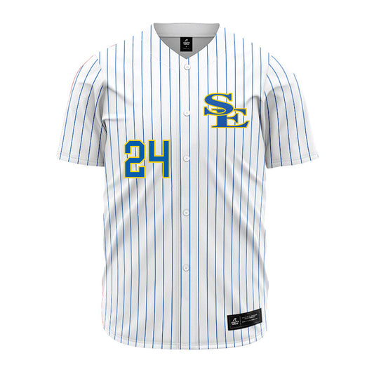 Southeastern - NCAA Baseball : David Brown - White Pinstripe Jersey-0