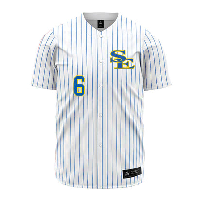 Southeastern - NCAA Baseball : Cale Clay - White Pinstripe Jersey-0