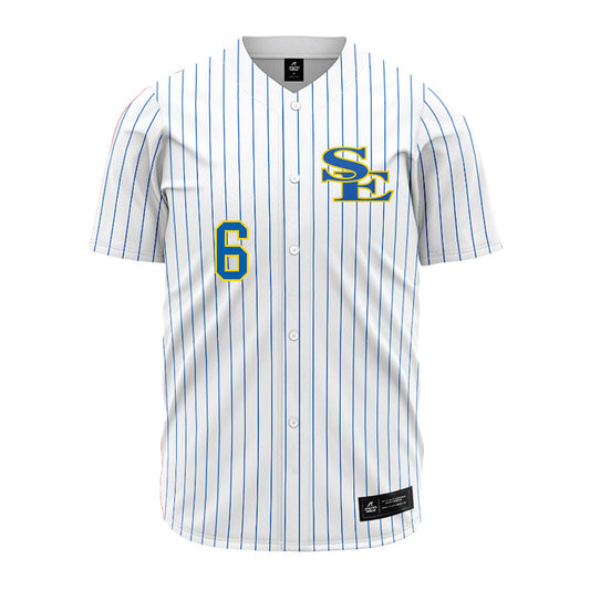 Southeastern - NCAA Baseball : Cale Clay - White Pinstripe Jersey-0