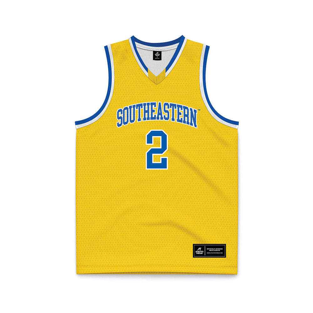 Southeastern - NCAA Men's Basketball : Daniel Halldórsson - Gold Basketball Jersey-0