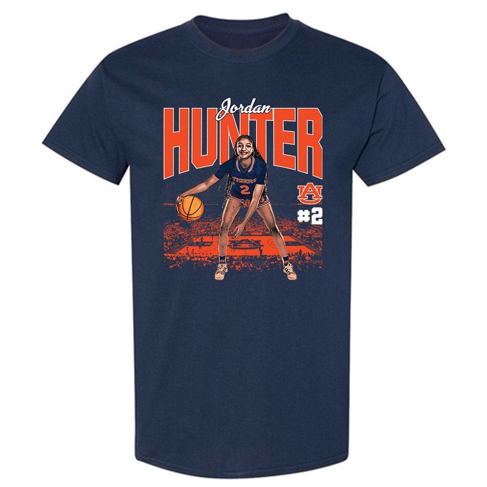 Auburn - NCAA Women's Basketball : Jordan Hunter - Individual Caricature T-Shirt-0