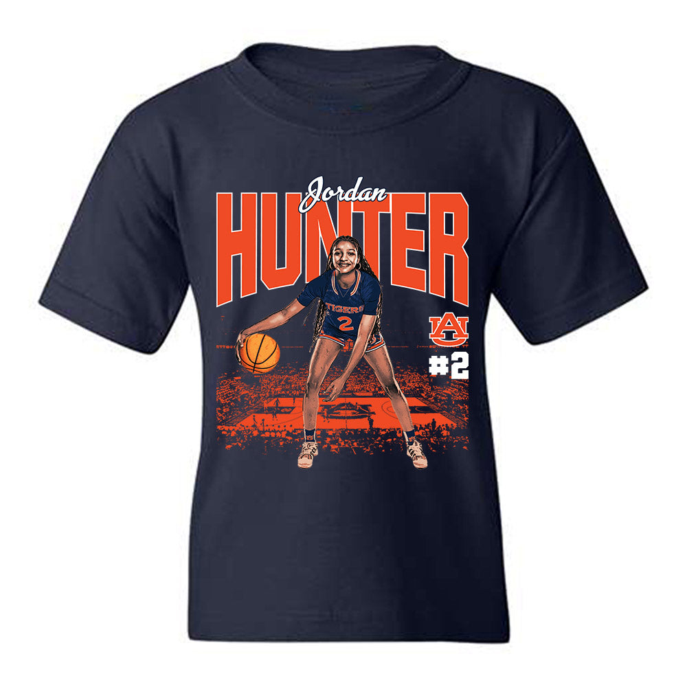 Auburn - NCAA Women's Basketball : Jordan Hunter - Individual Caricature Youth T-Shirt-0