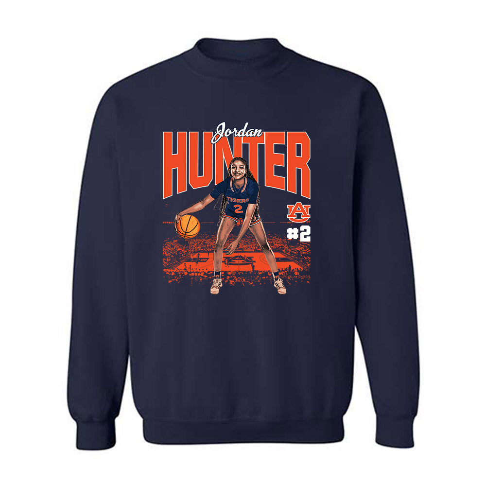 Auburn - NCAA Women's Basketball : Jordan Hunter - Individual Caricature Crewneck Sweatshirt-0