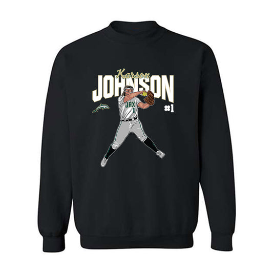 Jacksonville - NCAA Softball : Karson Johnson - Individual Caricature Crewneck Sweatshirt-0