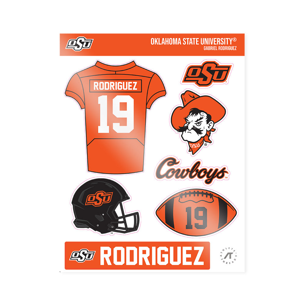 Oklahoma State - NCAA Football : Gabriel Rodriguez - Sticker Sheet-0