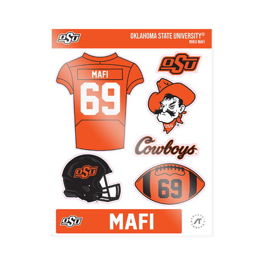 Oklahoma State - NCAA Football : Nuku Mafi - Sticker Sheet-0