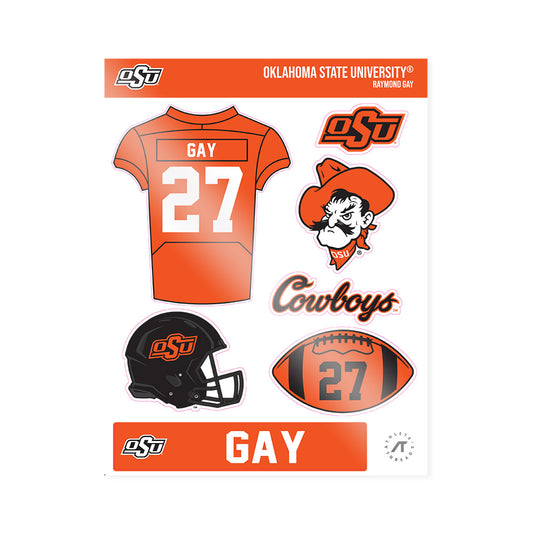 Oklahoma State - NCAA Football : Raymond Gay - Sticker Sheet-0