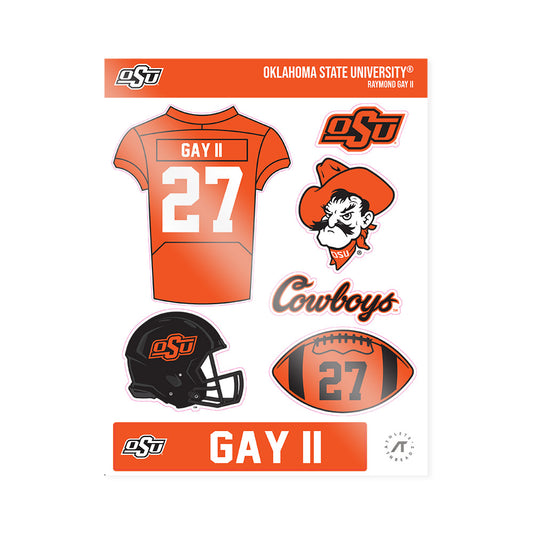 Oklahoma State - NCAA Football : Raymond Gay II - Sticker Sheet-0