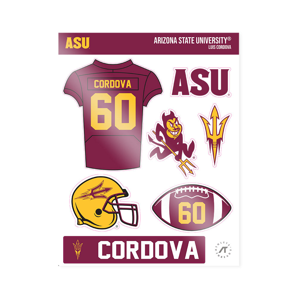 Arizona State - NCAA Football : Luis Cordova - Sticker Sheet-0