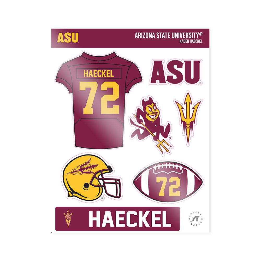 Arizona State - NCAA Football : Kaden Haeckel - Sticker Sheet-0