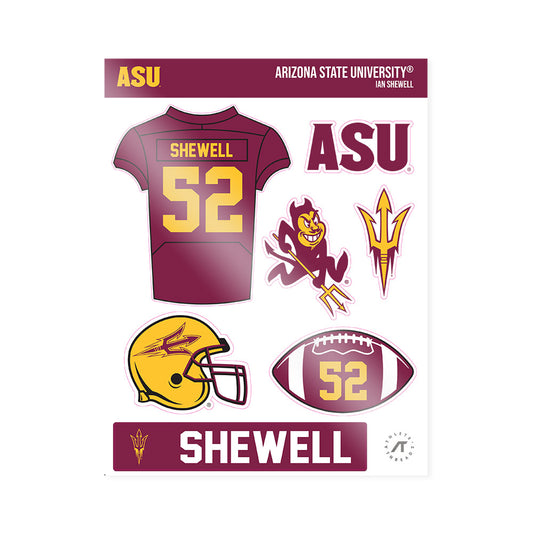 Arizona State - NCAA Football : Ian Shewell - Sticker Sheet-0