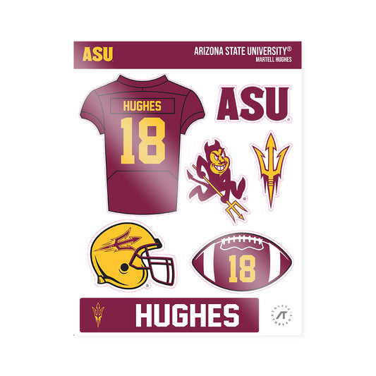 Arizona State - NCAA Football : Martell Hughes - Sticker Sheet-0