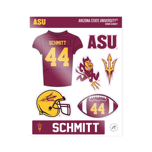 Arizona State - NCAA Football : Sinjin Schmitt - Sticker Sheet-0