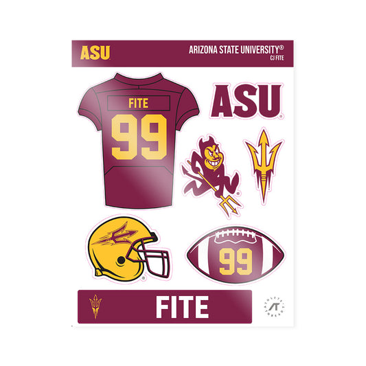 Arizona State - NCAA Football : CJ Fite - Sticker Sheet-0