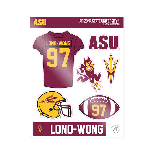 Arizona State - NCAA Football : Blazen Lono-Wong - Sticker Sheet-0