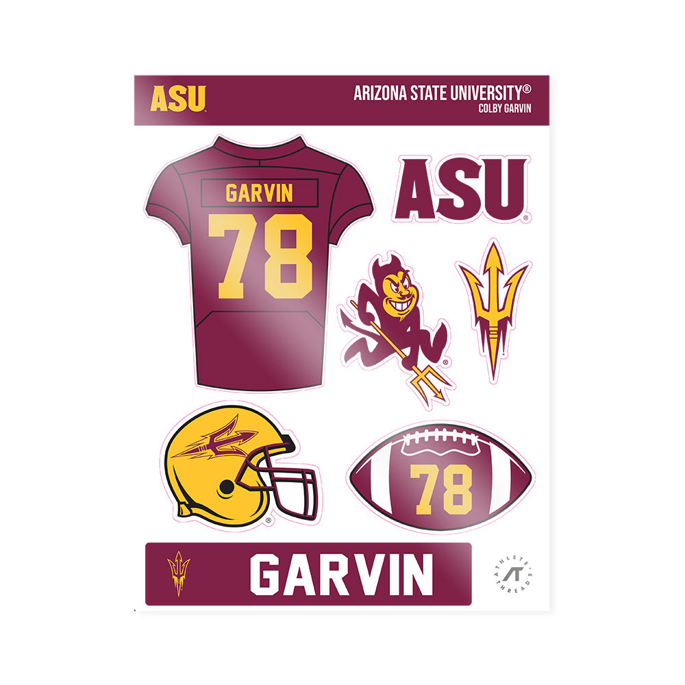 Arizona State - NCAA Football : Colby Garvin - Sticker Sheet-0