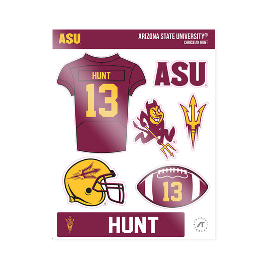 Arizona State - NCAA Football : Christian Hunt - Sticker Sheet-0