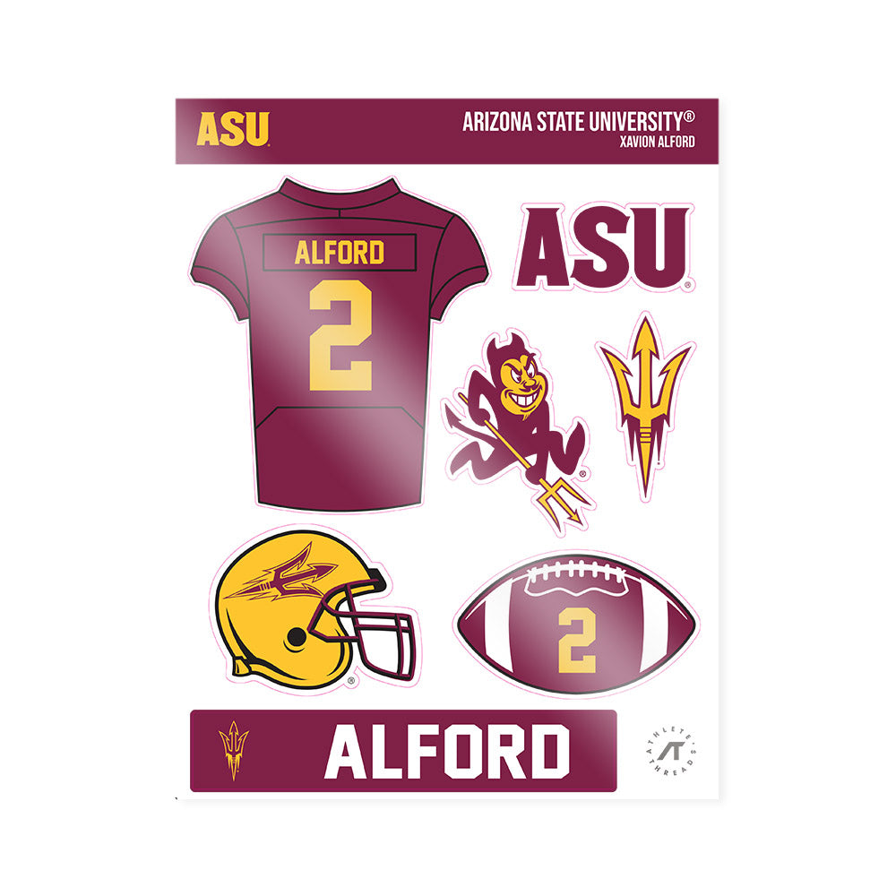 Arizona State - NCAA Football : Xavion Alford - Sticker Sheet-0