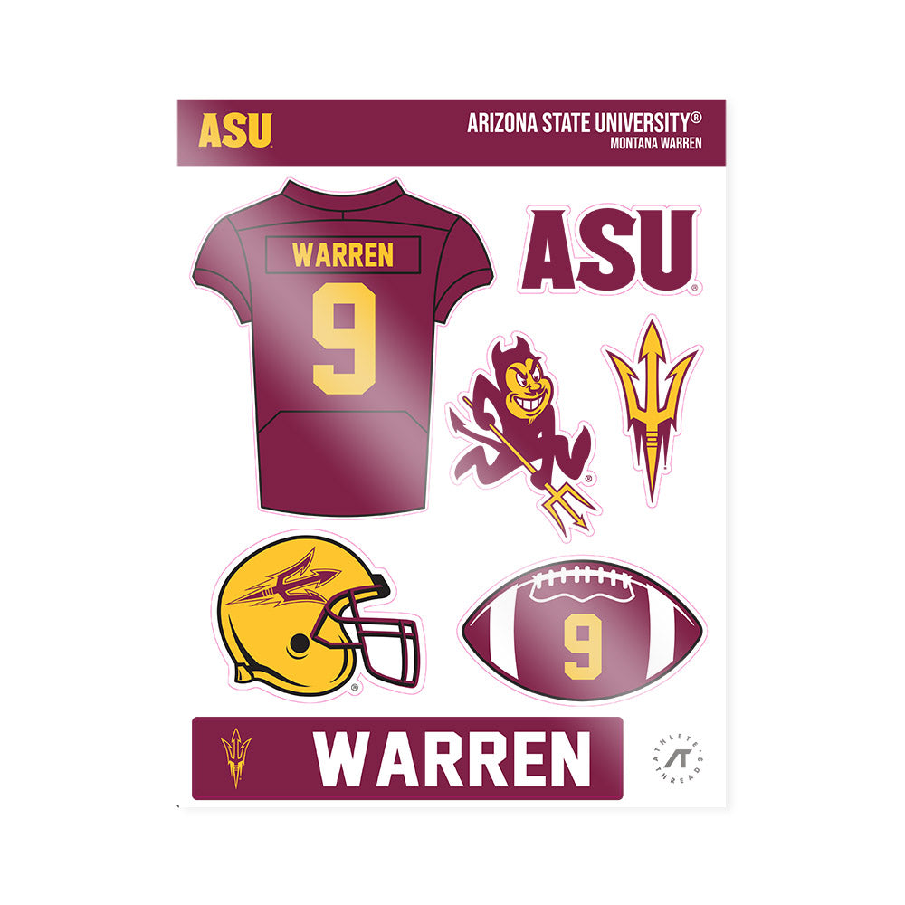 Arizona State - NCAA Football : Montana Warren - Sticker Sheet-0