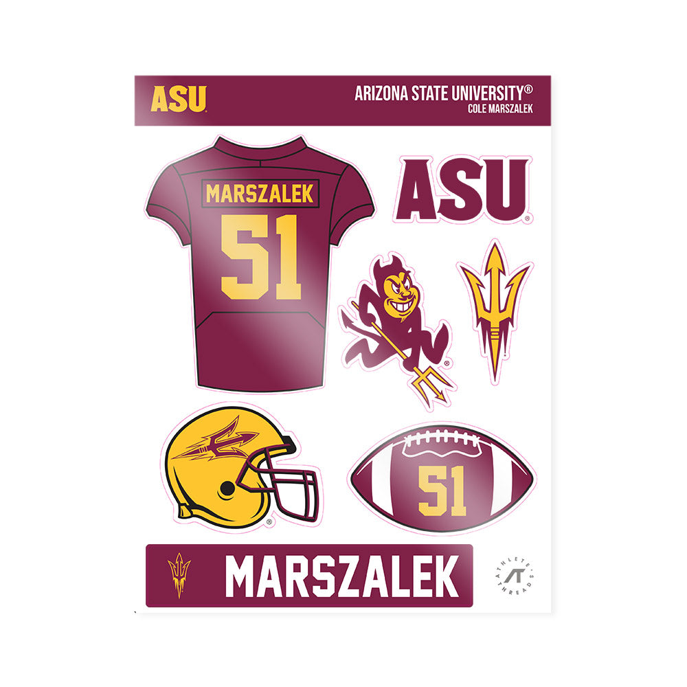 Arizona State - NCAA Football : Cole Marszalek - Sticker Sheet-0