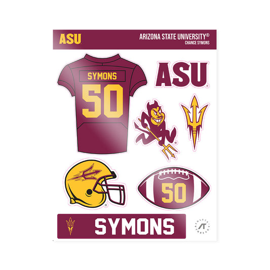 Arizona State - NCAA Football : Chance Symons - Sticker Sheet-0