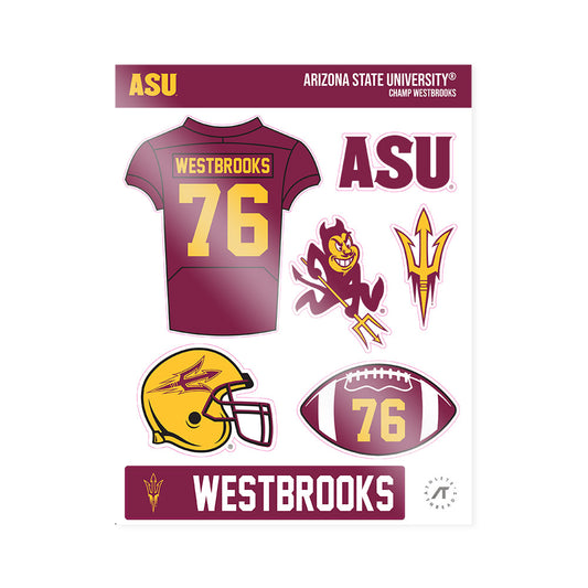 Arizona State - NCAA Football : Champ Westbrooks - Sticker Sheet-0