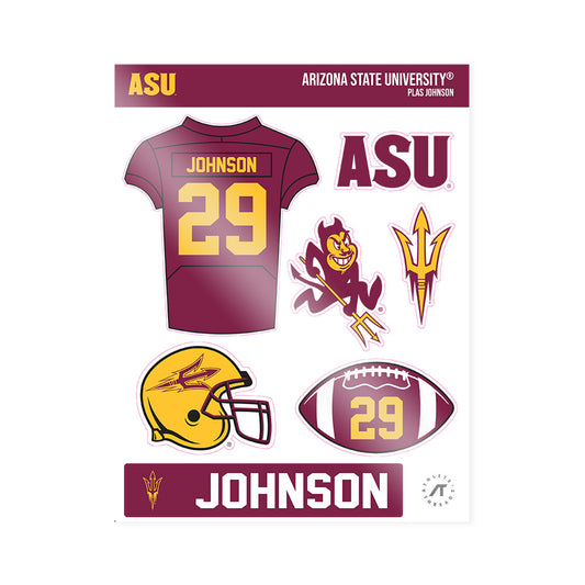 Arizona State - NCAA Football : Plas Johnson - Sticker Sheet-0