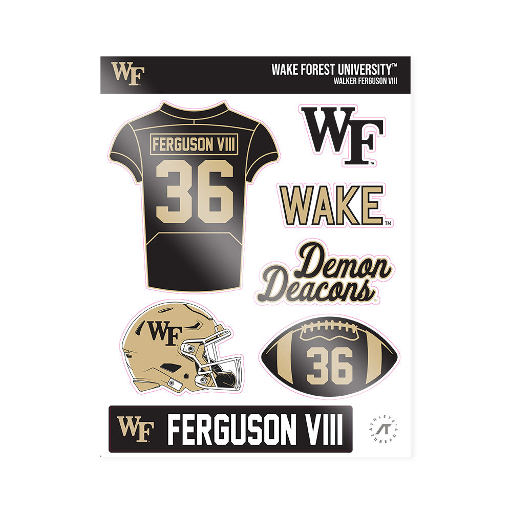 Wake Forest - NCAA Football : Walker Ferguson VIII - Sticker Sheet-0