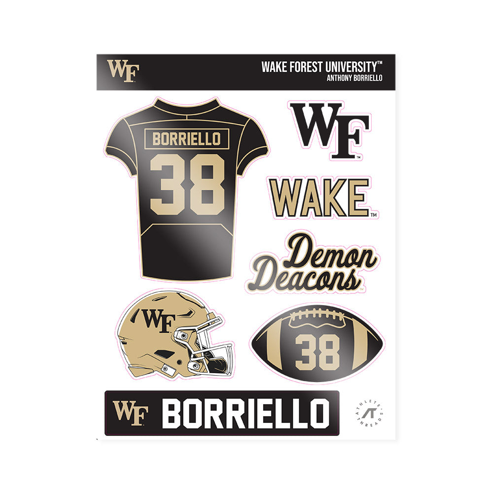 Wake Forest - NCAA Football : Anthony Borriello - Sticker Sheet-0