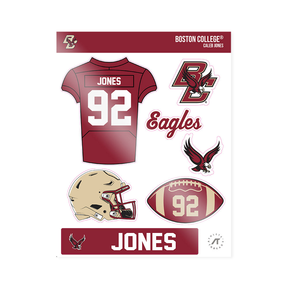 Boston College - NCAA Football : Caleb Jones - Sticker Sheet-0